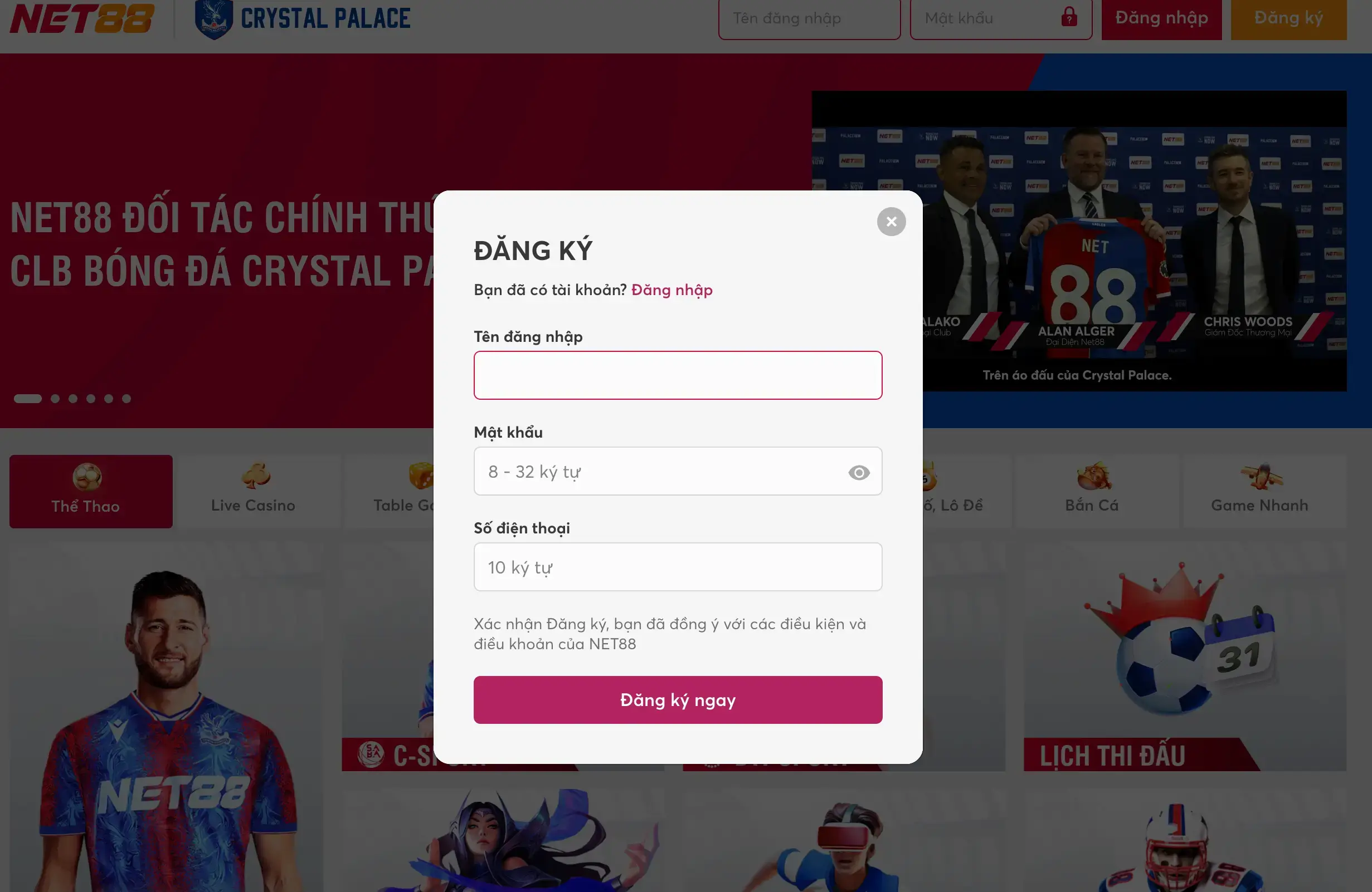 NET88 🏆〖XENICAL〗- Đăng Nhập Nhà Cái NET88 MAKETOKEN.IO 30 Click chọn đăng ký tài khoản